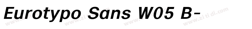 Eurotypo Sans W05 B字体转换